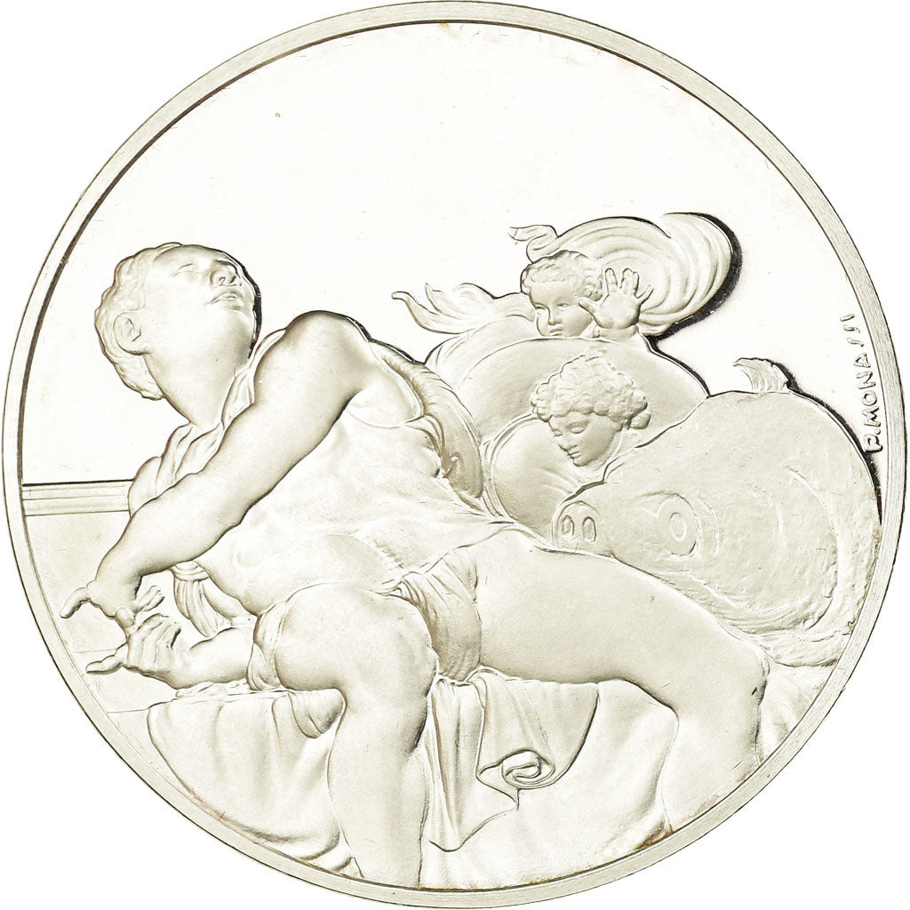 France, Medal, Peinture, Michel Ange, Le Prophète Jonas, Monassi, MS(64)
