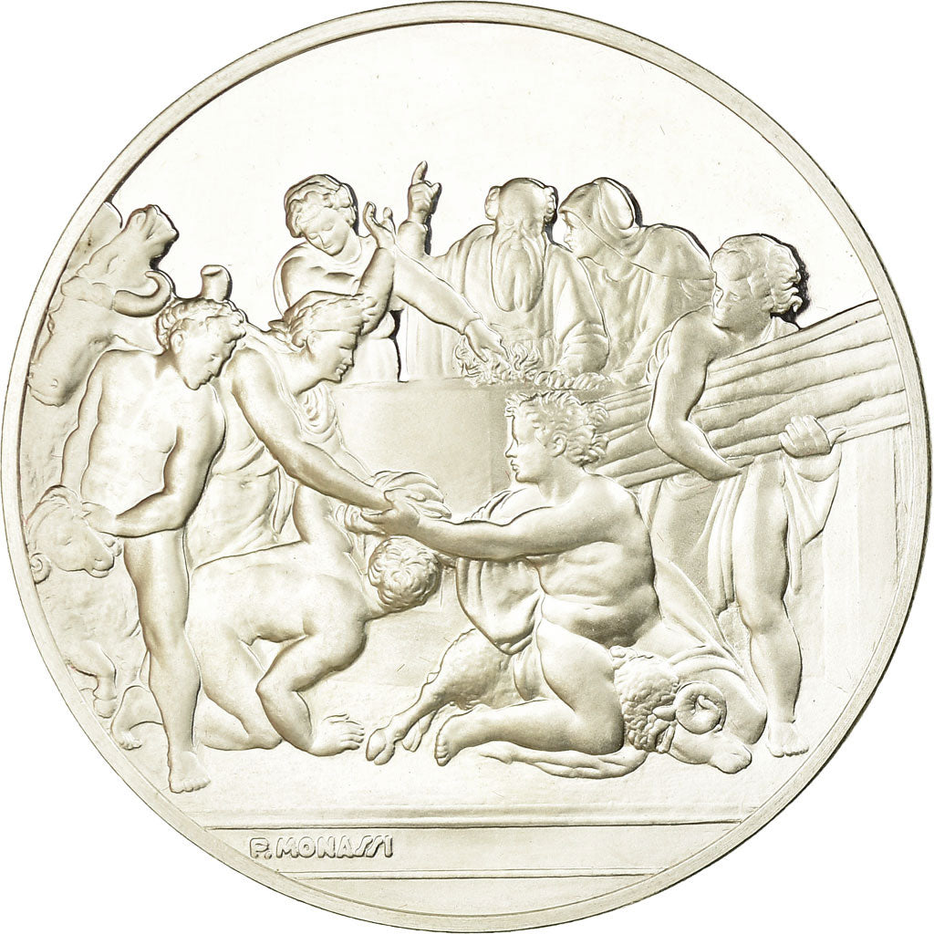 Frankreich, Medaille, Peinture, Michel Ange, l'Autel de Noé, Monassi, UNZ+