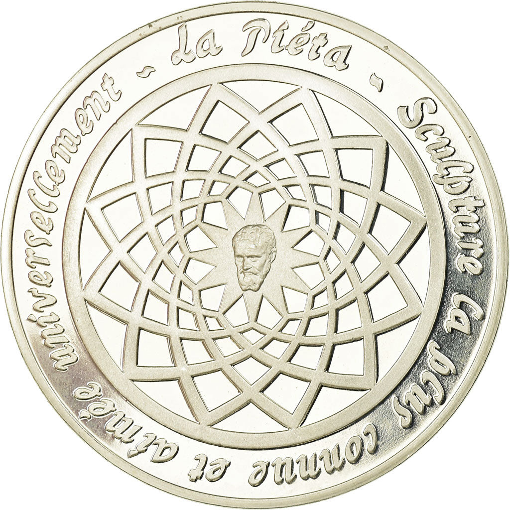 France, Medal, Peinture, Michel Ange, la Piéta, Monassi, MS(64), Silver