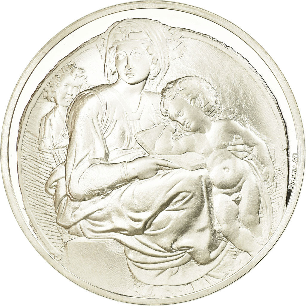 France, Médaille, Peinture, Michel Ange, Tondo Pitti, Monassi, SPL+, Argent