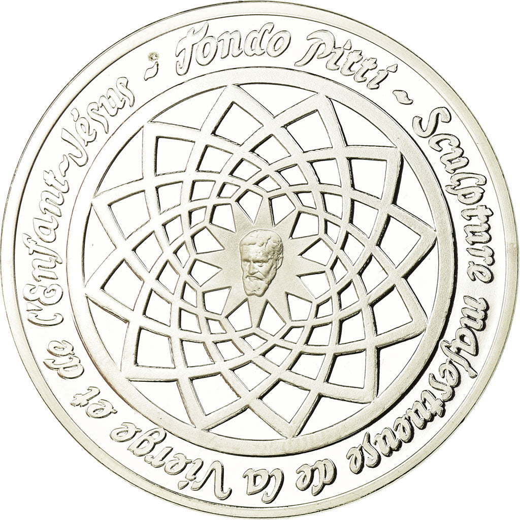 France, Médaille, Peinture, Michel Ange, Tondo Pitti, Monassi, SPL+, Argent