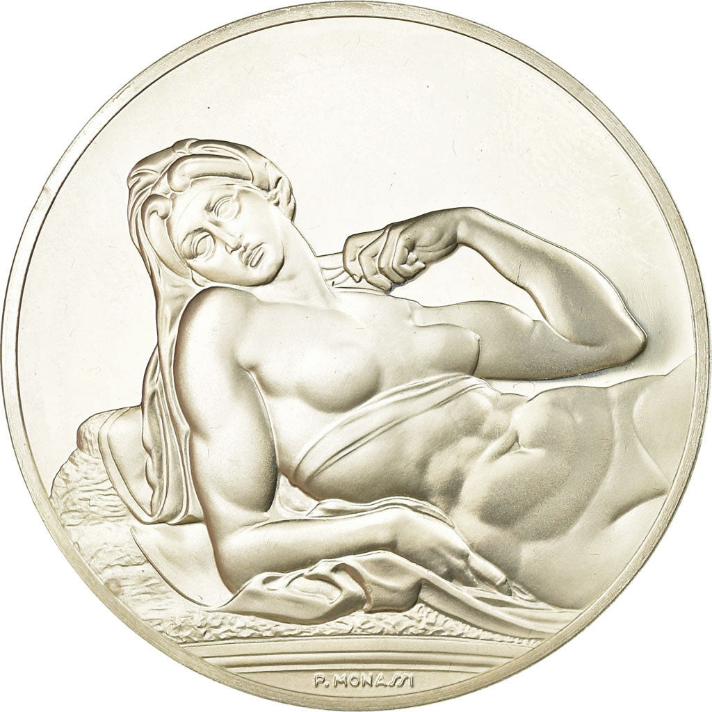 Francia, medaglia, Peinture, Michel Ange, l'Aurore, Monassi, SPL+, Argento