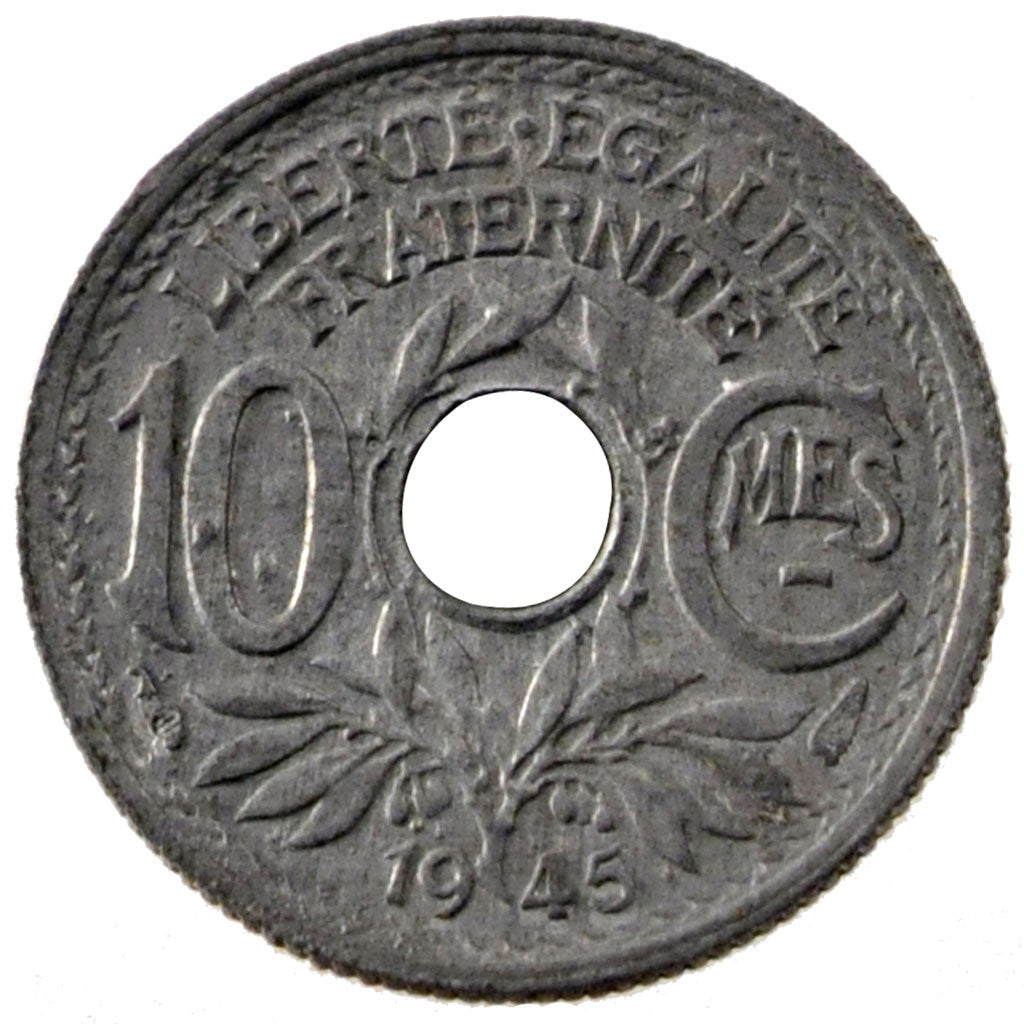 Coin, France, Lindauer, 10 Centimes, 1945, AU(55-58), Zinc, Gadoury:292