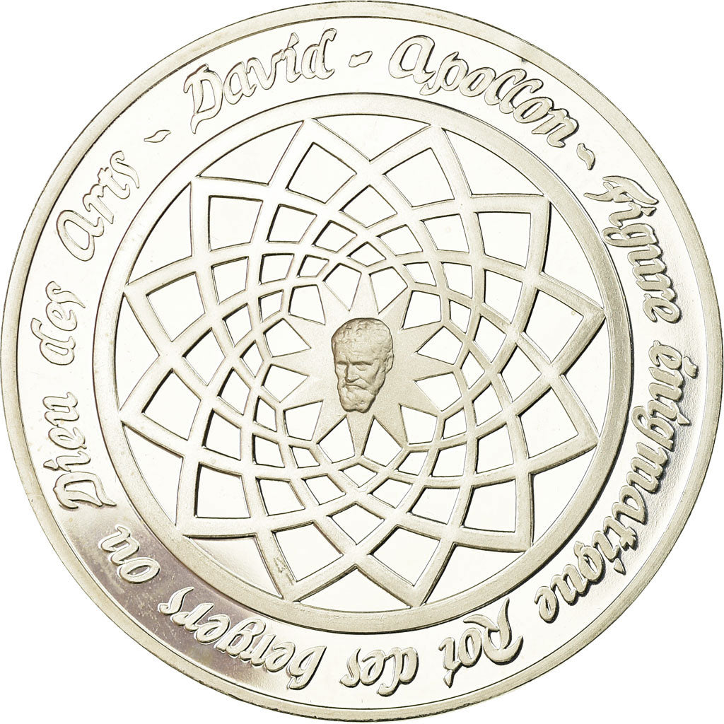 France, Medal, Peinture, Michel Ange, David-Apollon, Monassi, MS(64), Silver