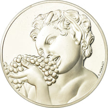 France, Medal, Peinture, Michel Ange, le Petit Satyre, Monassi, MS(64), Silver