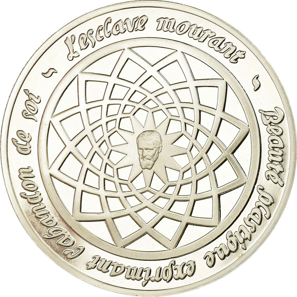 France, Medal, Peinture, Michel Ange, l'Esclave mourant, Monassi, MS(64), Silver