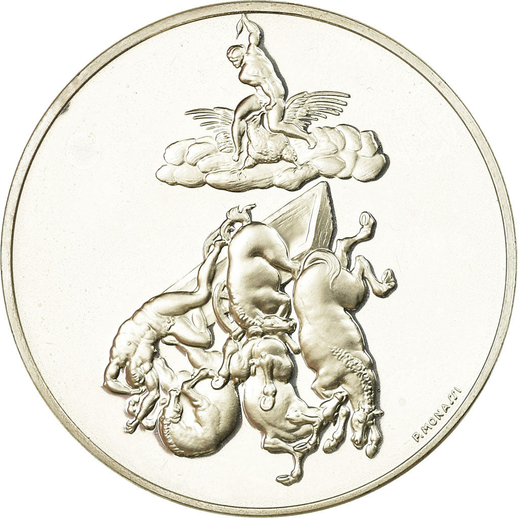 France, Medal, Peinture, Michel Ange, la Chute de Phaeton, Monassi, MS(64)