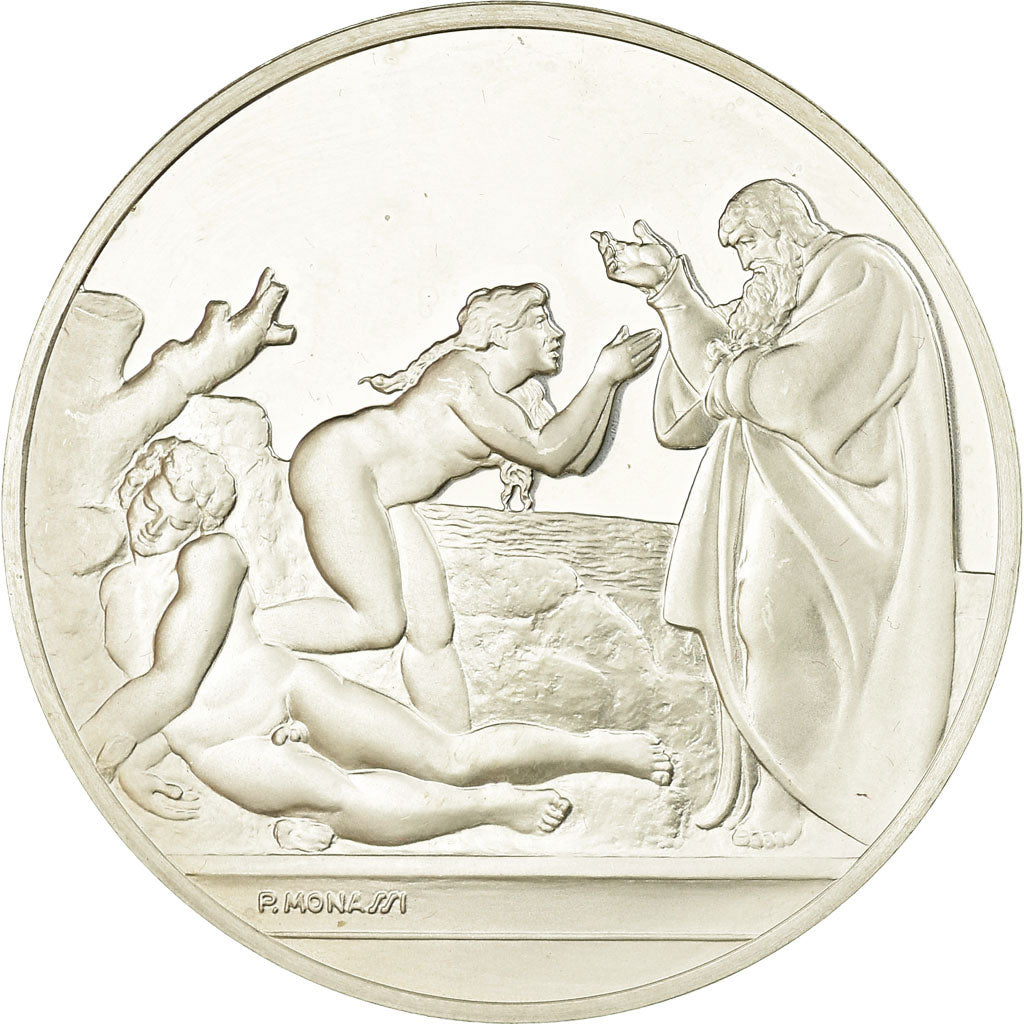 France, Medal, Peinture, Michel Ange, la Création d'Eve, Monassi, MS(64)
