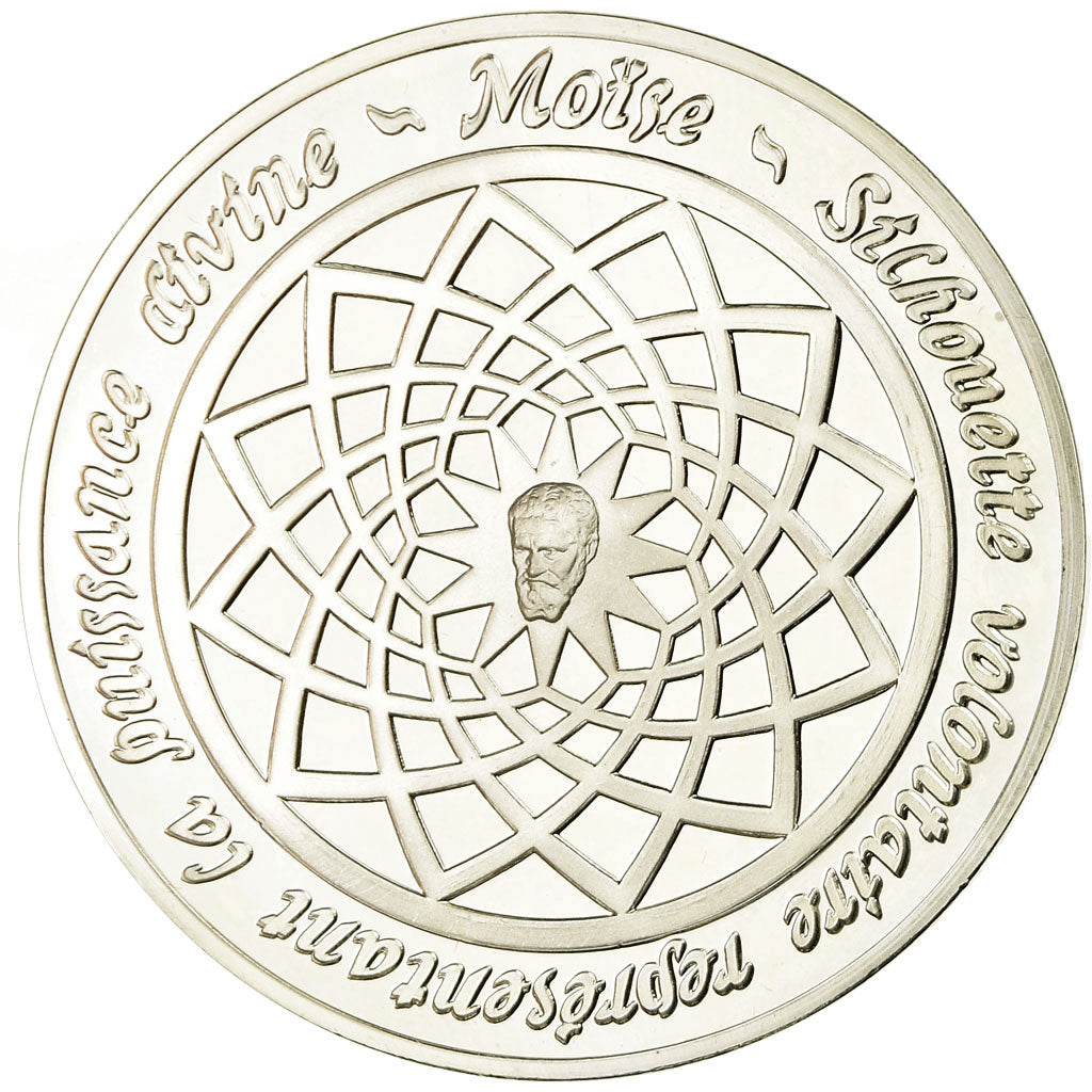 France, Medal, Peinture, Michel Ange, Moïse, Monassi, MS(64), Silver