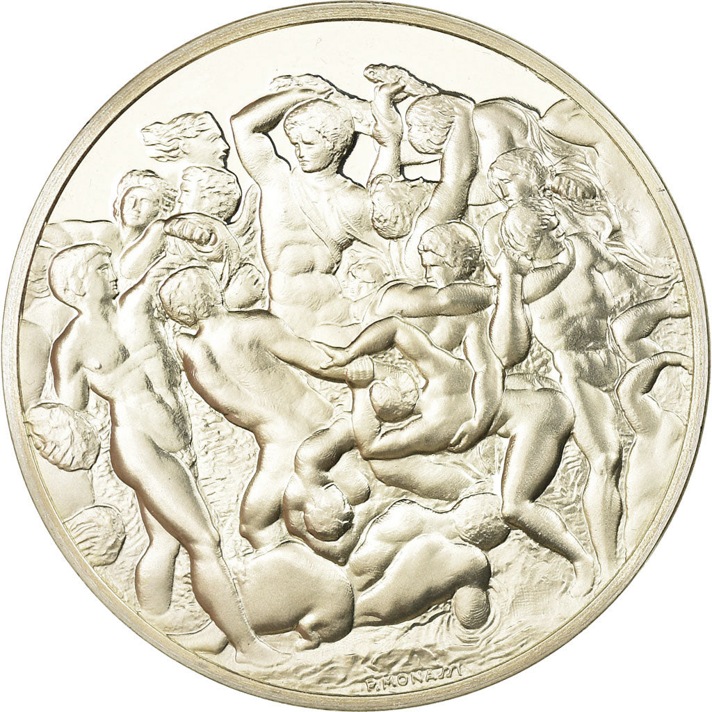 France, Médaille, Peinture, Michel Ange, la Bataille des Centaures, Monassi