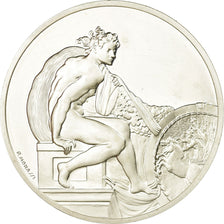 France, Medal, Peinture, Michel Ange, Ignudo, Monassi, MS(64), Silver