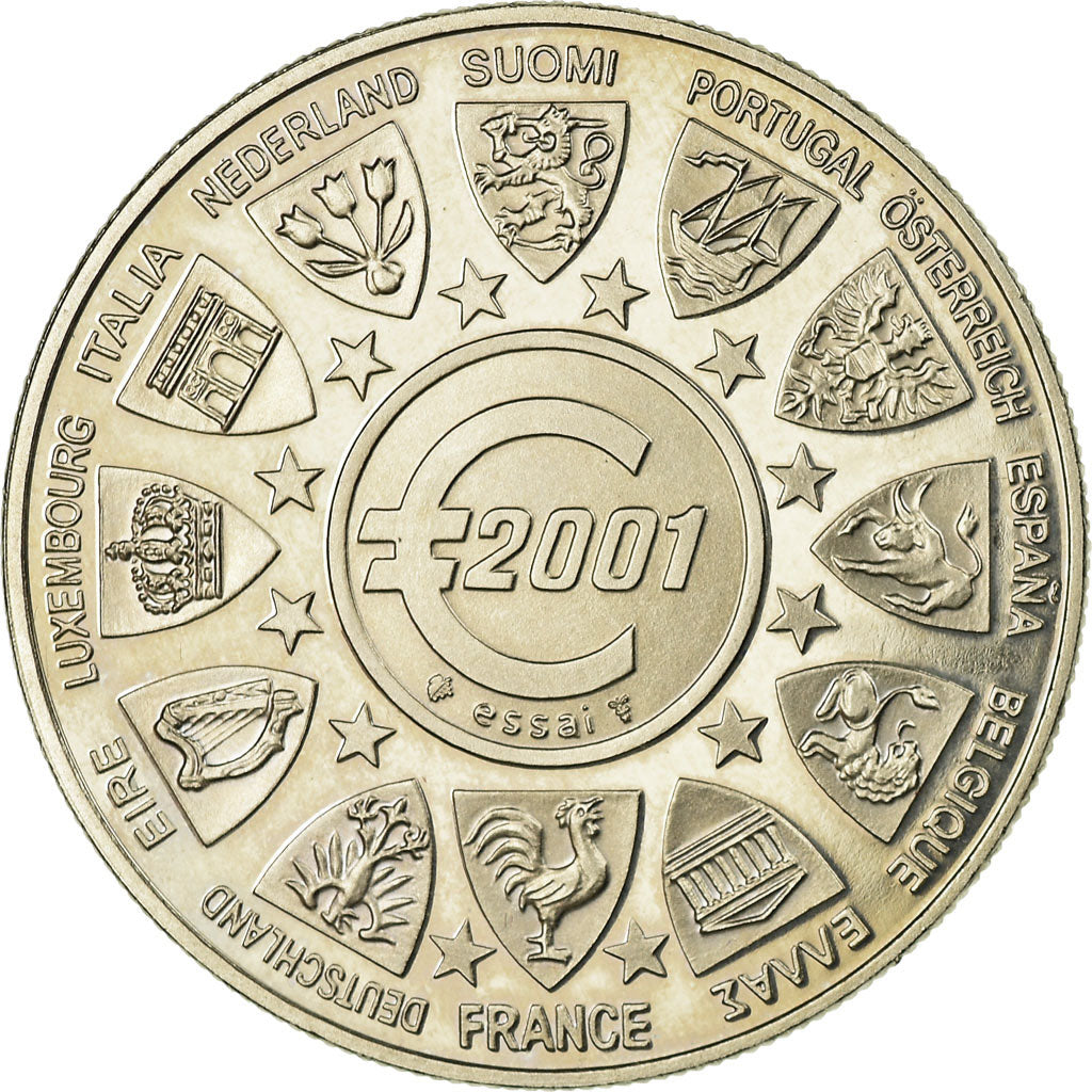 France, Medal, L'Europe, La Semeuse, 2001, MS(64), Copper-nickel