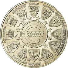 France, Medal, L'Europe, La Semeuse, 2001, MS(64), Copper-nickel