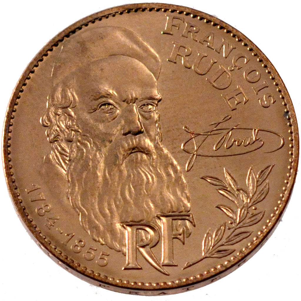 FRANCE, François Rude, 10 Francs, 1984, KM #954, MS(60-62), Nickel-Bronze, 26, G