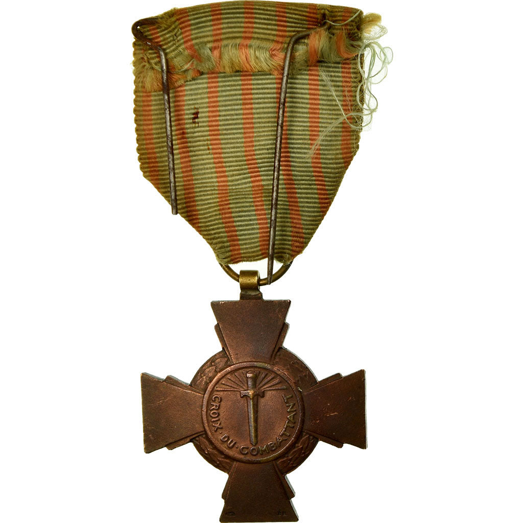Frankrijk, Croix du Combattant, Medaille, 1914-1918, Good Quality, Bronze, 36