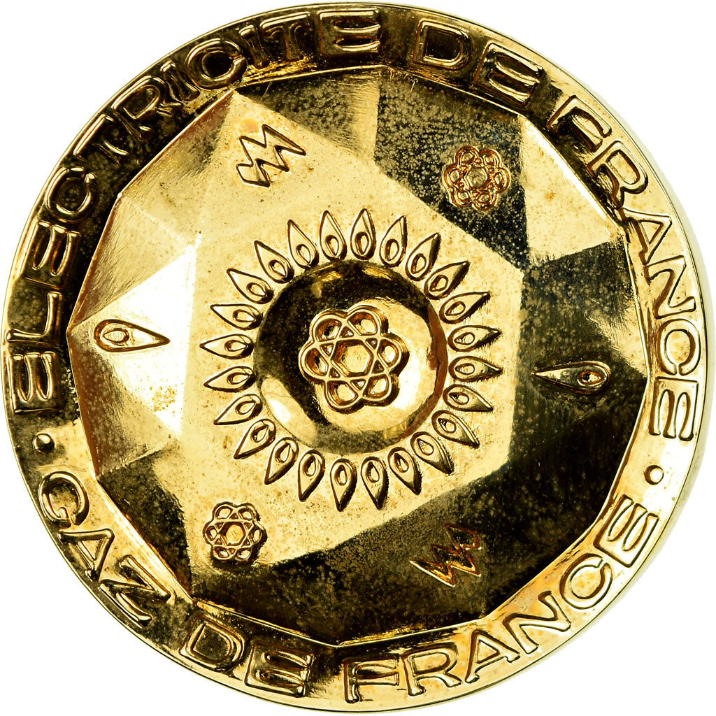 Frankrijk, Medaille, Électricité de France et gaz de France, UNC-, Gilt Bronze