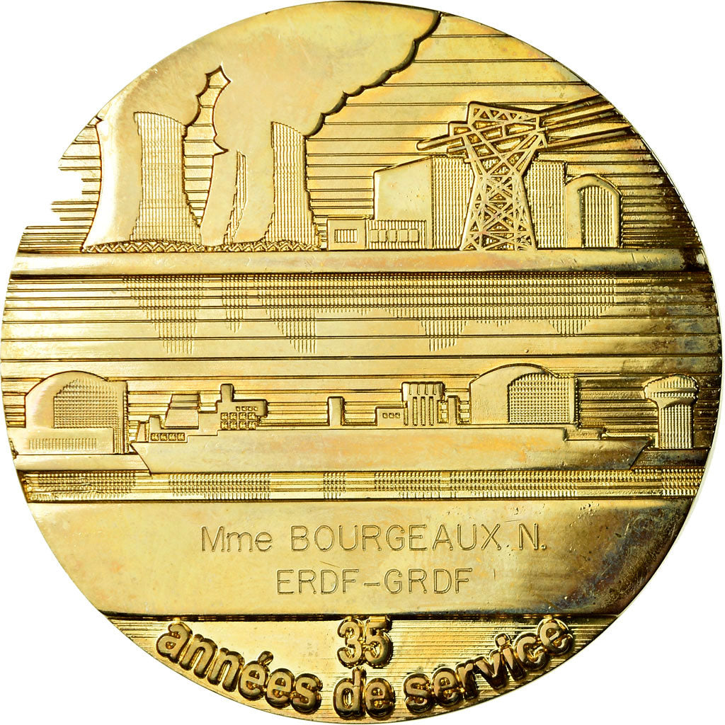Francia, medaglia, Électricité de France et gaz de France, SPL, Bronzo dorato