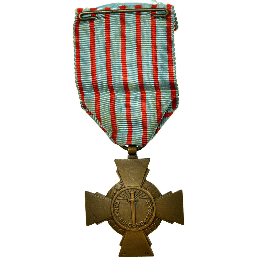 France, Croix du Combattant, Medal, 1914-1918, Excellent Quality, Bronze, 36