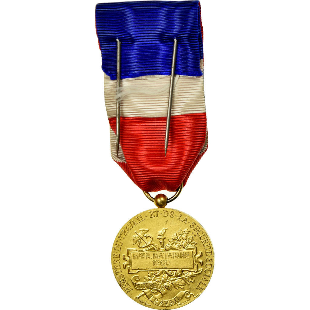 Francia, Médaille d'honneur du travail, medaglia, 1960, Eccellente qualità