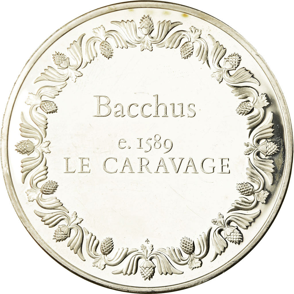 France, Medal, Peinture, Bacchus, Le Caravage, MS(63), Silver