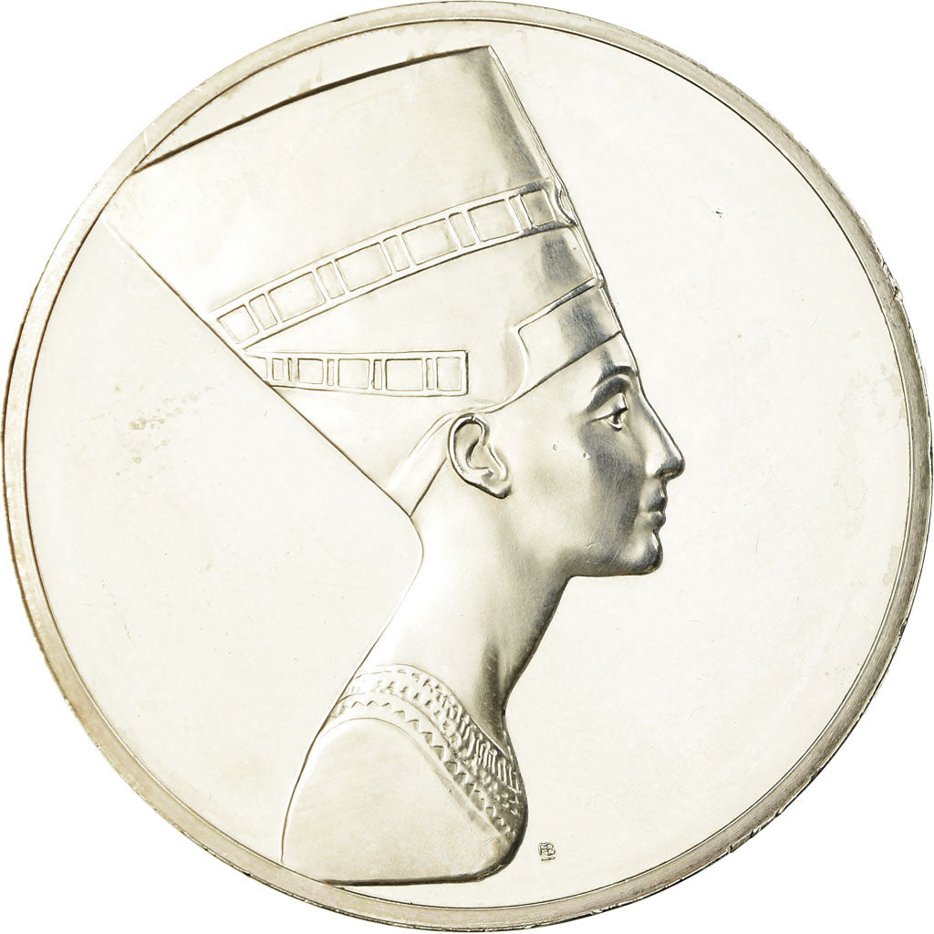 Francja, Medal, Peinture, La Reine Nefertiti, Egyptien, Undated, MS(63), Srebro