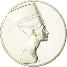 Francja, Medal, Peinture, La Reine Nefertiti, Egyptien, Undated, MS(63), Srebro
