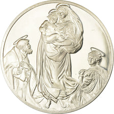 France, Medal, Peinture, La Madonne Sixtine, Raphaël, MS(63), Silver