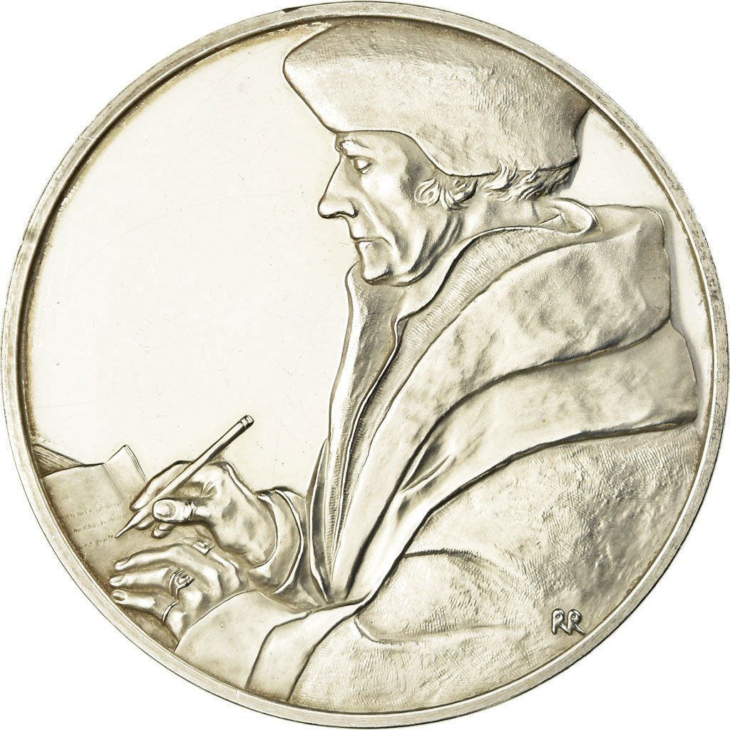 France, Médaille, Peinture, Erasme de Rotterdan, Hans Holbein Le Jeune, SPL