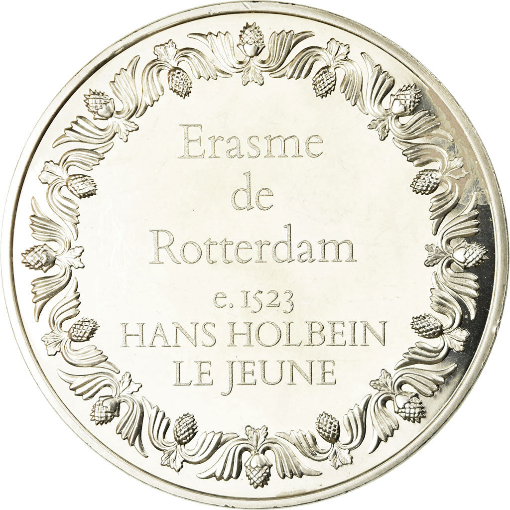 France, Médaille, Peinture, Erasme de Rotterdan, Hans Holbein Le Jeune, SPL