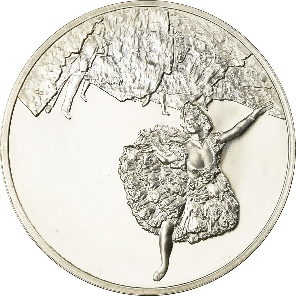 France, Medal, Peinture, Danseuse, Edgar Degas, MS(63), Silver