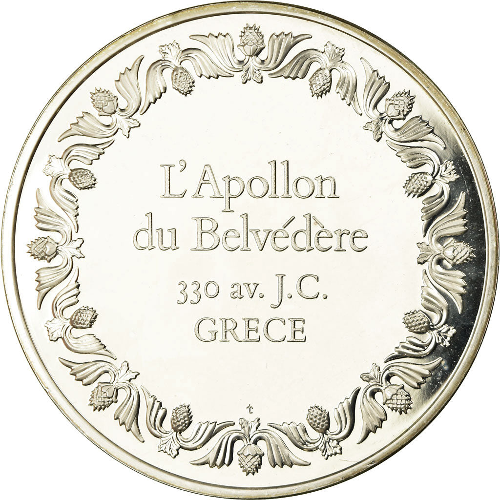 Francia, medaglia, Peinture, L'Apollon du Belvédère, Grèce, SPL, Argento