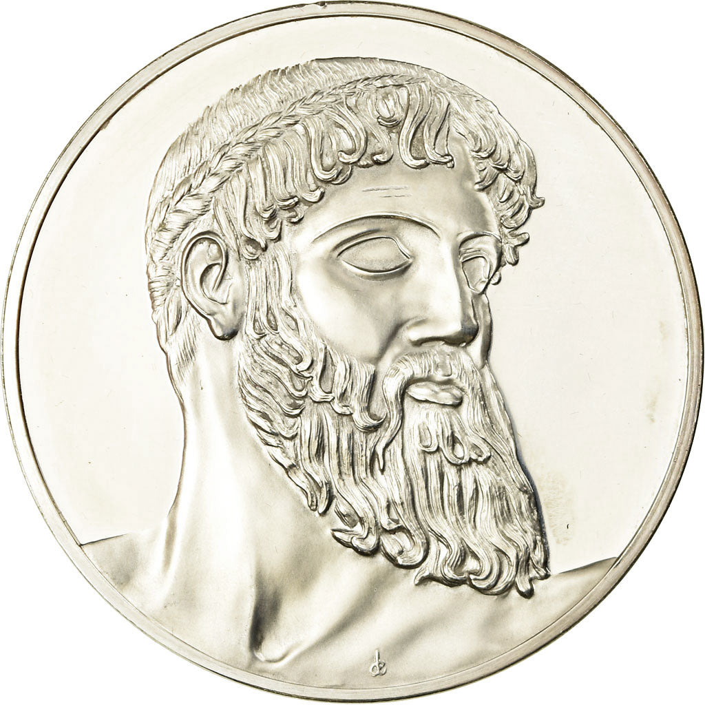 France, Medal, Peinture,Poséidon, Grec, MS(63), Silver