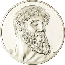 France, Medal, Peinture,Poséidon, Grec, MS(63), Silver
