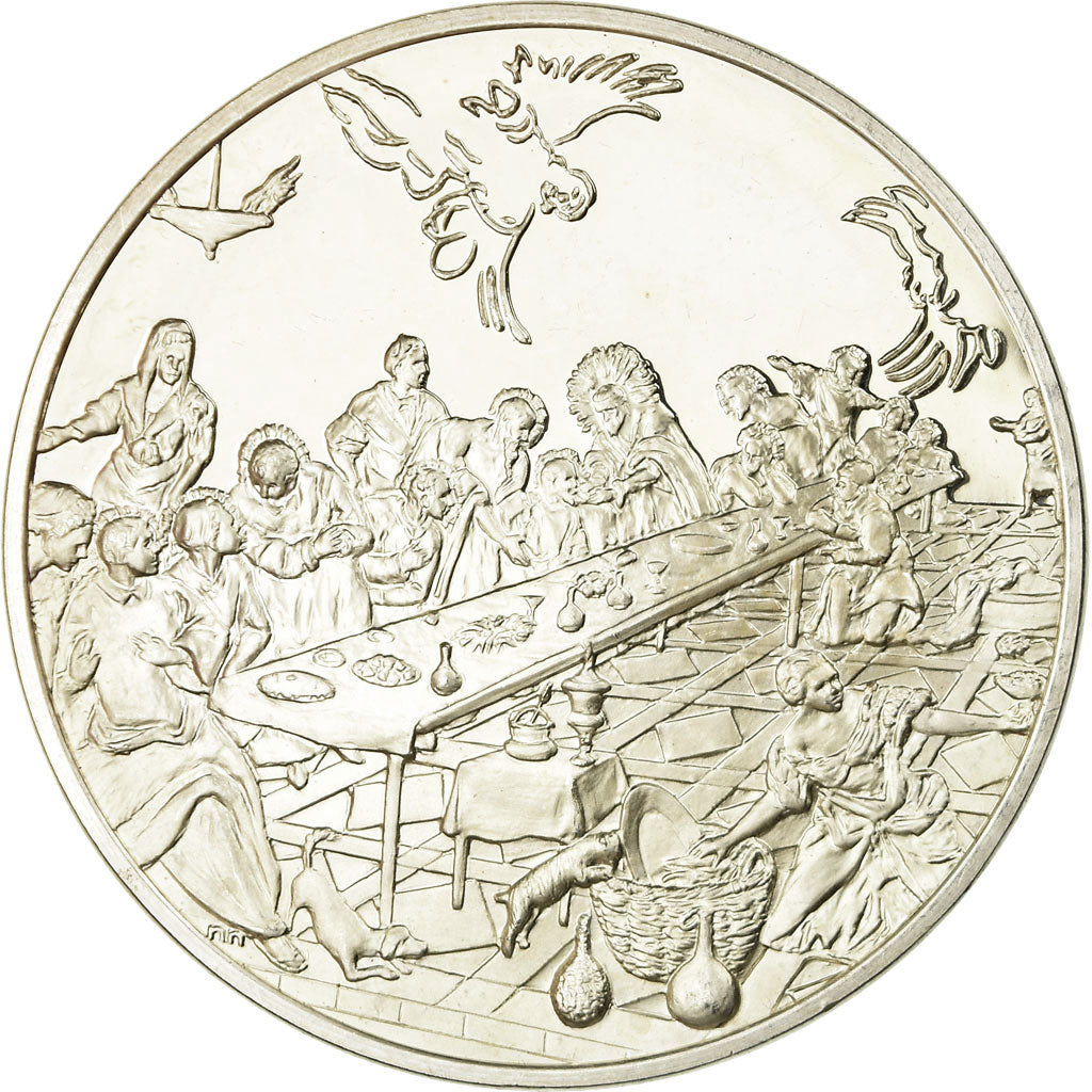 France, Medal, Peinture, La Cène, Le Tintoret, MS(63), Silver