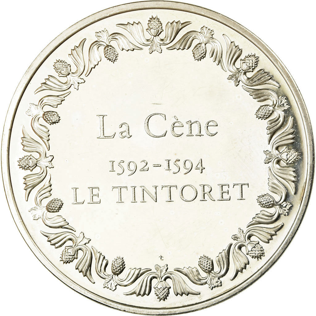 France, Medal, Peinture, La Cène, Le Tintoret, MS(63), Silver