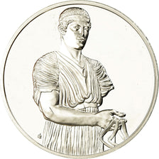 Francja, Medal, Peinture, L'Aurige de Delphes, Grec, Undated, MS(63), Srebro