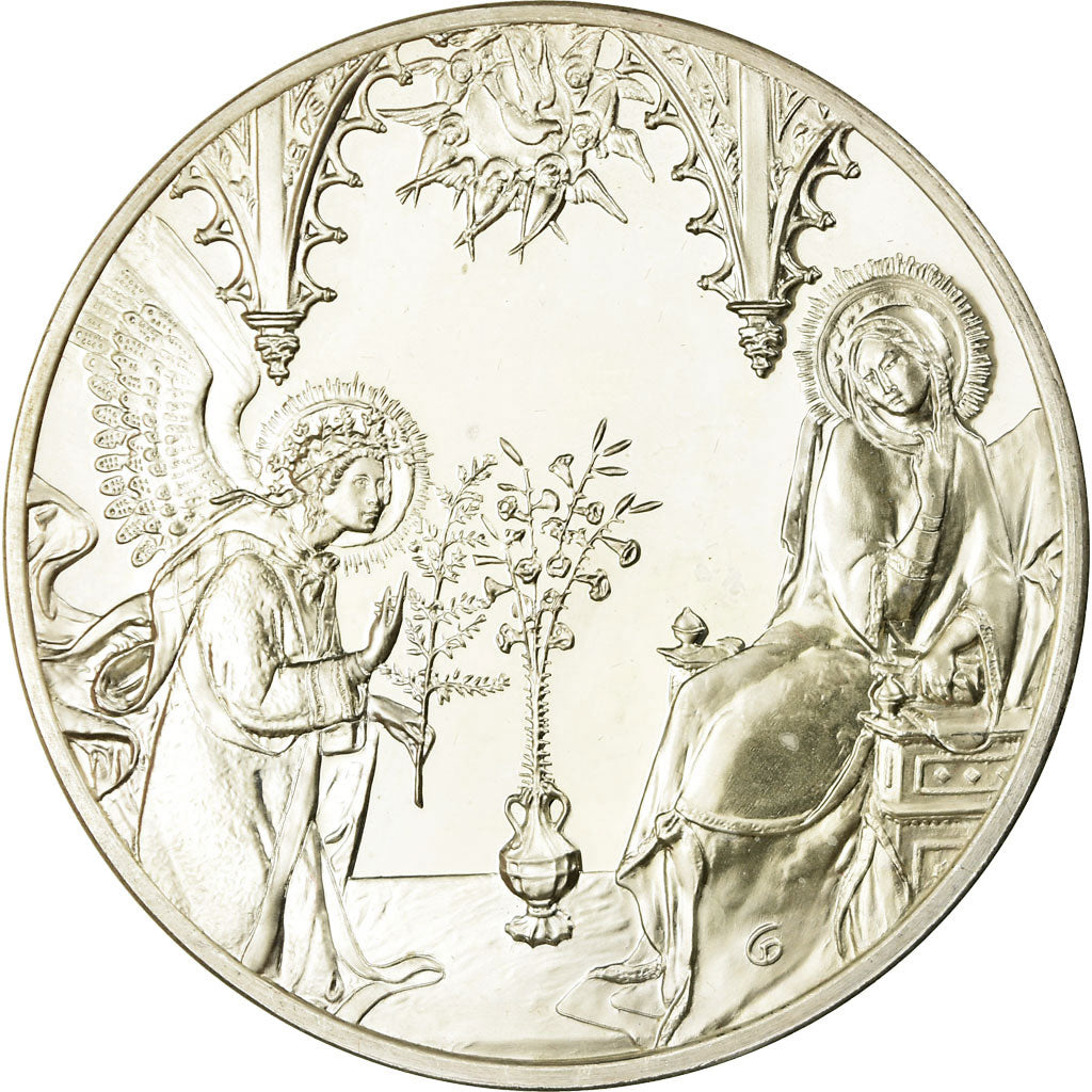 France, Médaille, Peinture, L'Annonciation, Simone Martini, SPL, Argent