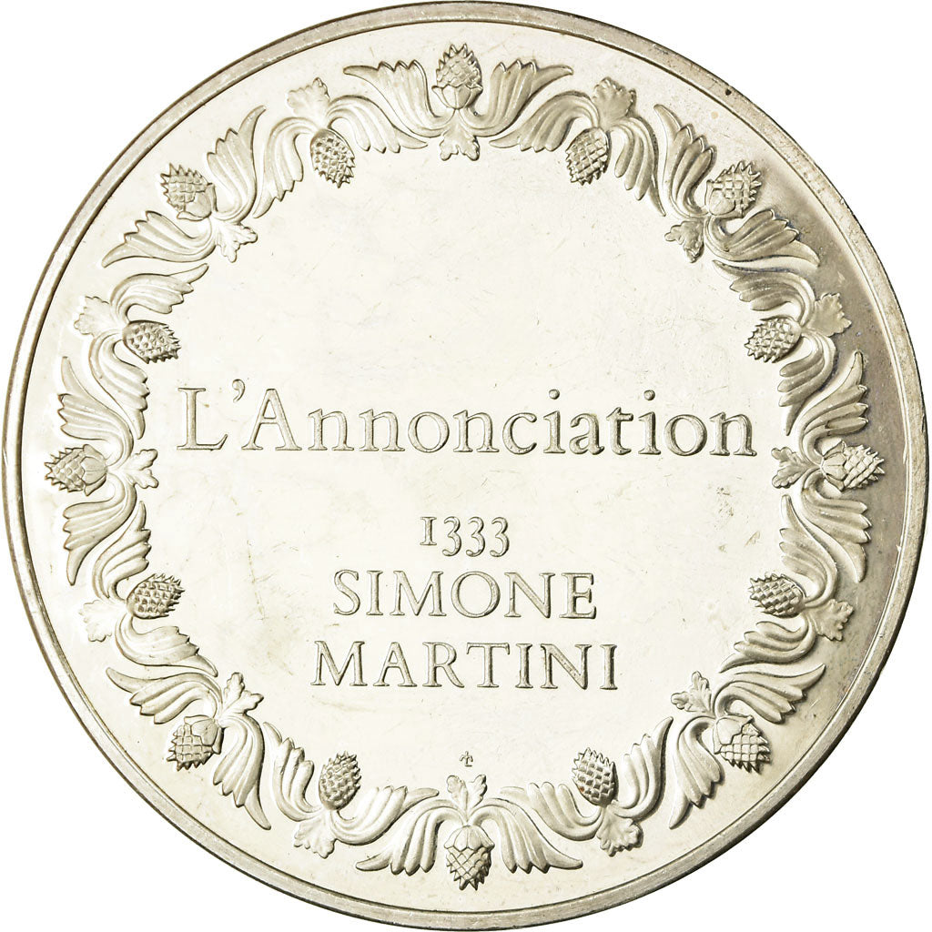 France, Médaille, Peinture, L'Annonciation, Simone Martini, SPL, Argent