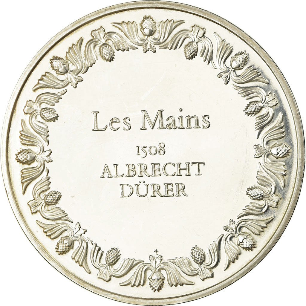 France, Medal, Peinture, Les Mains, Albrecht Dürer, MS(63), Silver
