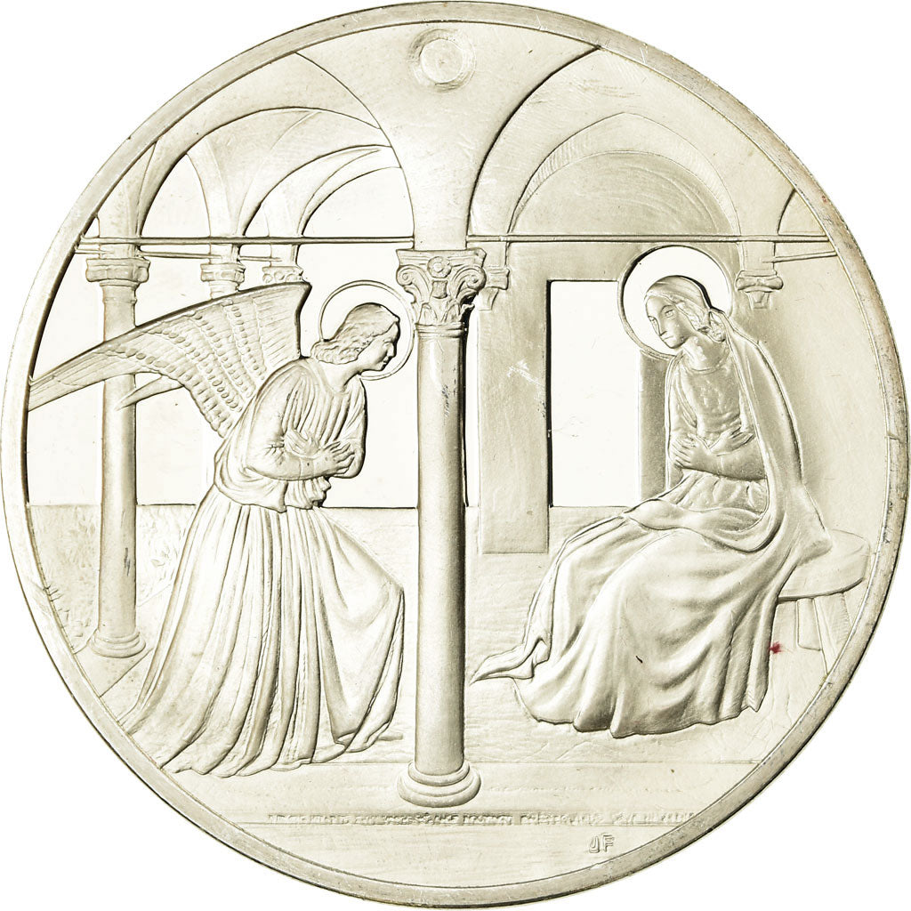 France, Medal, Peinture, L'Annonciation, Fra Angélico, MS(63), Silver
