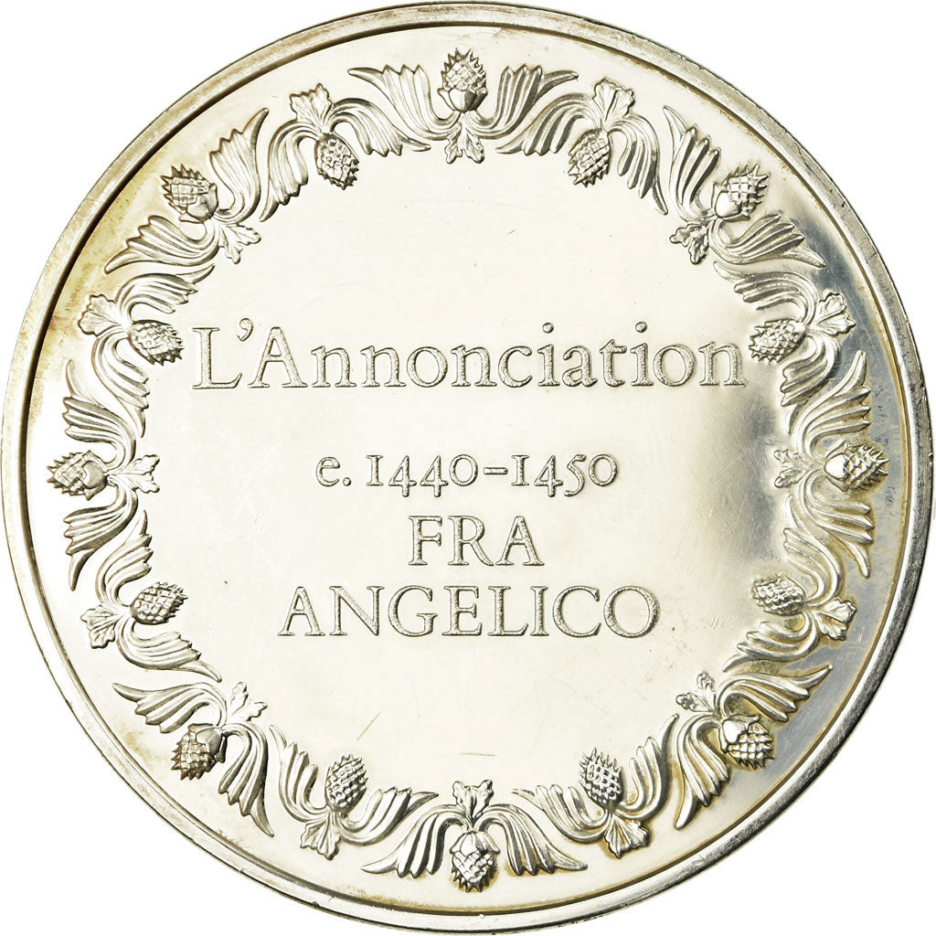 France, Medal, Peinture, L'Annonciation, Fra Angélico, MS(63), Silver