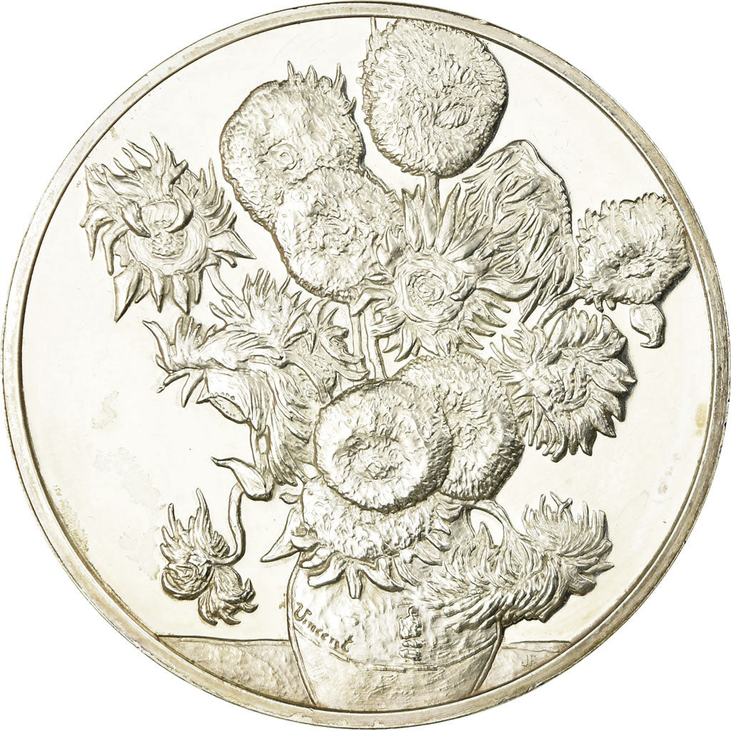 Francia, medaglia, Peinture, Les Tournesols, Vincent Van Gogh, SPL, Argento