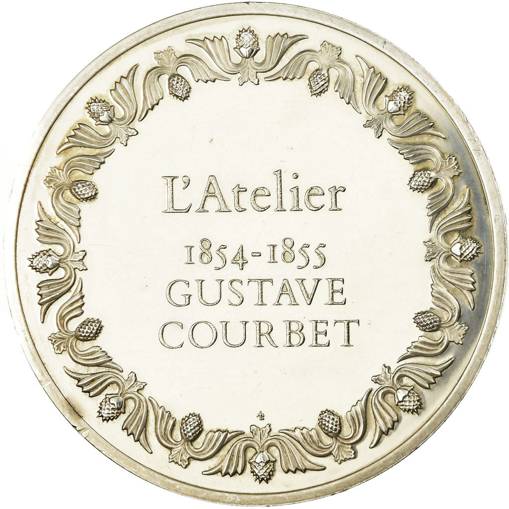 France, Médaille, Peinture, L'Atelier, Gustave Courbet, SPL, Argent