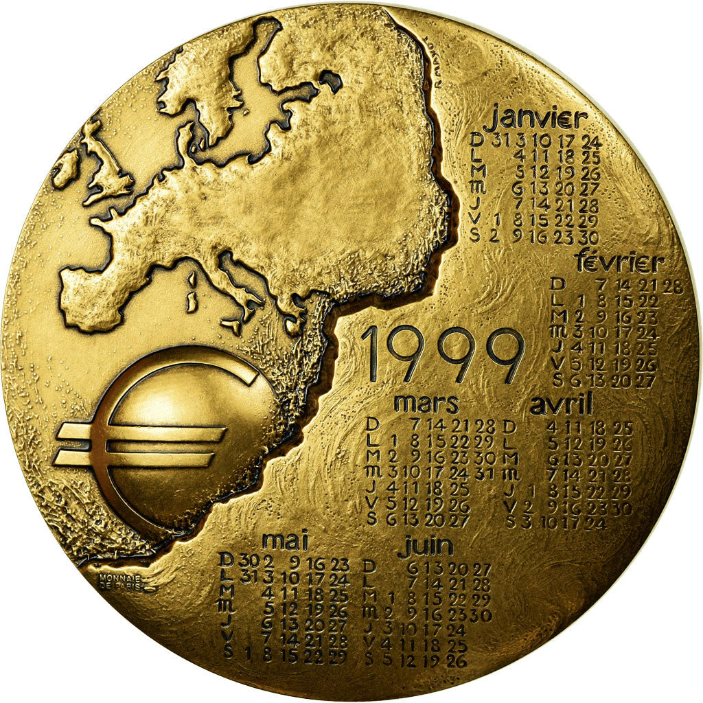 Frankreich, Medaille, Calendrier, Femme, Europe, 1999, Mayot, STGL, Bronze
