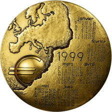 Frankreich, Medaille, Calendrier, Femme, Europe, 1999, Mayot, STGL, Bronze