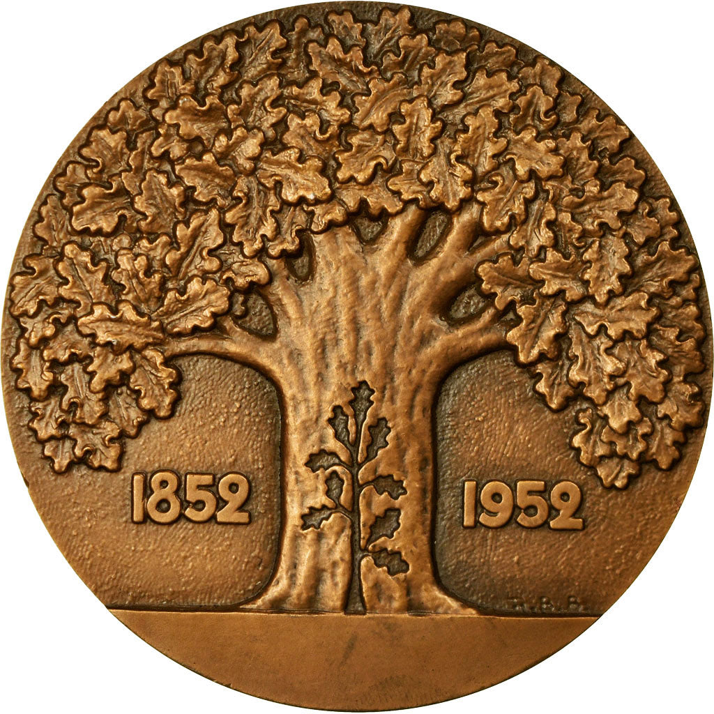 France, Médaille, Banque, Crédit Foncier de France, 1952, Baron, FDC, Bronze