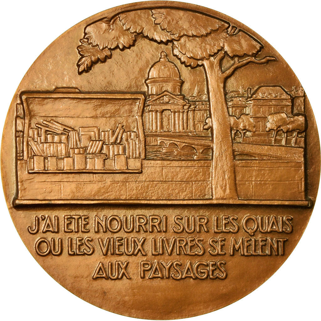 France, Médaille, Anatole France, Arts & Culture, 1989, M. Delannoy, SPL+