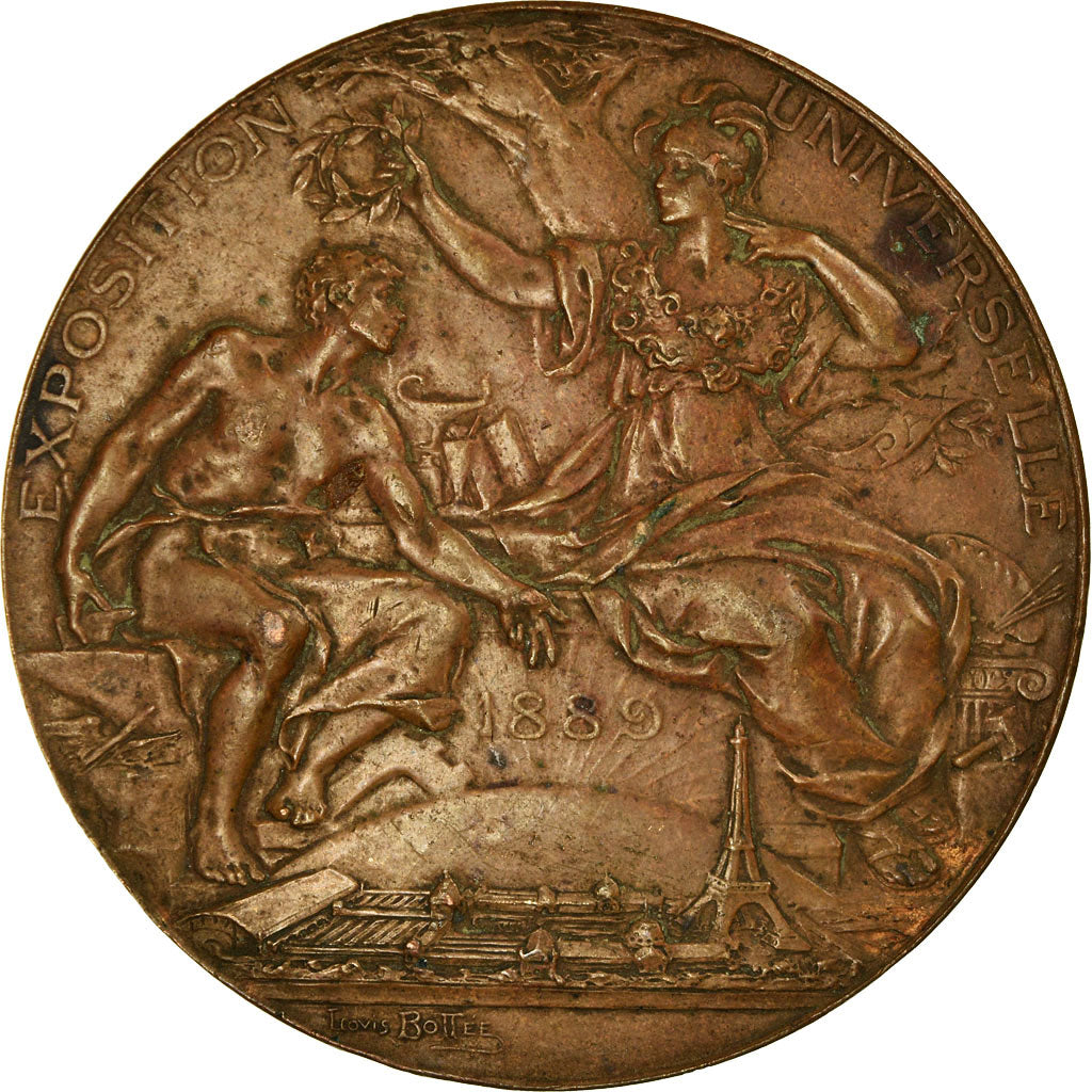 France, Médaille, Exposition universelle de Paris, 1889, Bottée, TTB, Bronze
