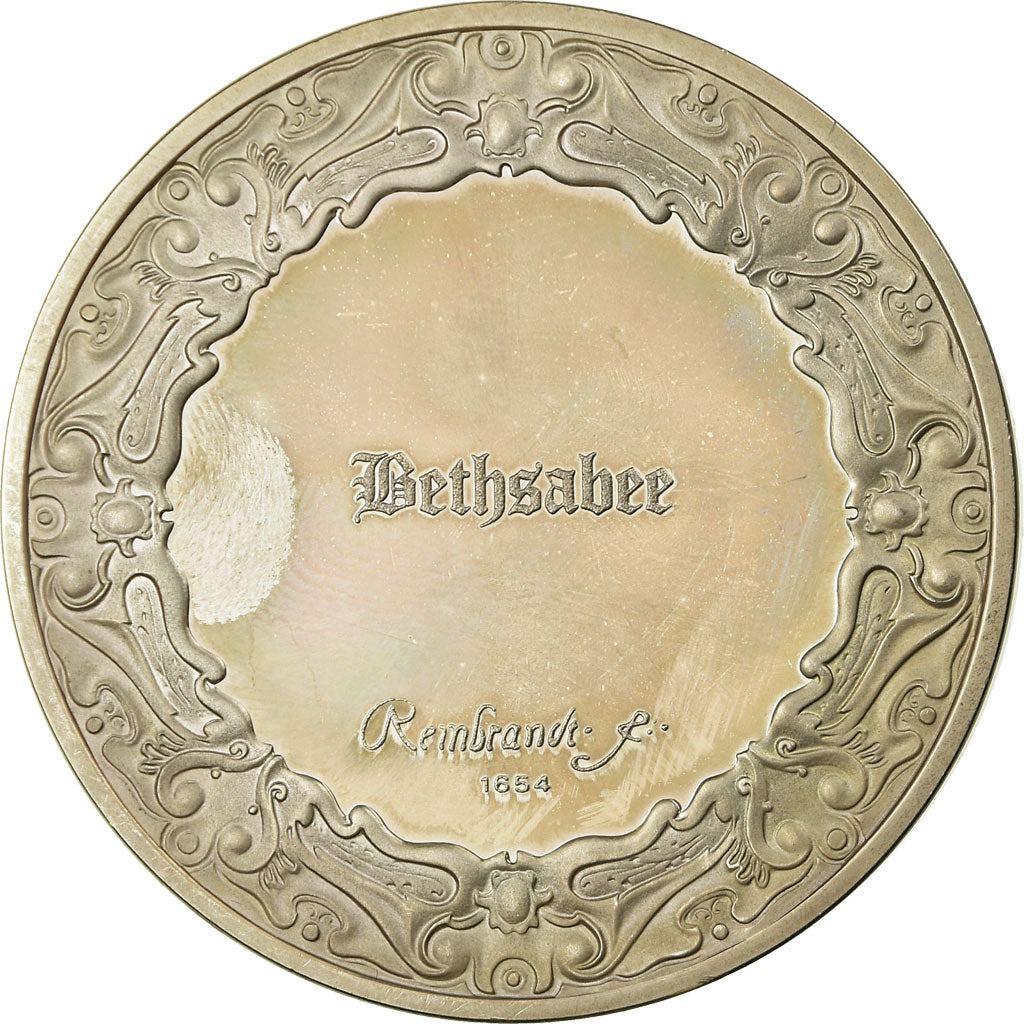 France, Medal, Peinture, Rembrandt, Bethsabee, MS(63), Silver