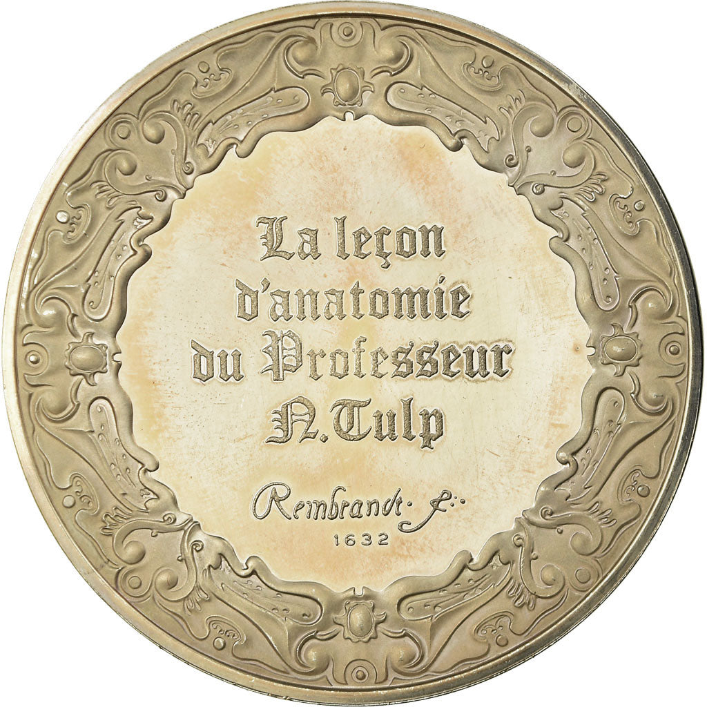 France, Médaille, Peinture, Rembrandt,  La Leçon d'Anatomie du Professeur